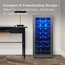 TCL 38-Bottle 3.4 Cubic-foot Wine Cooler with LED Lighting