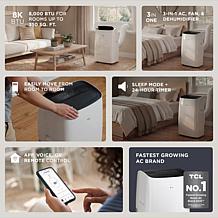 TCL 8,000 BTU SACC (12,000 BTU ASHRAE) Smart Portable Air Conditioner