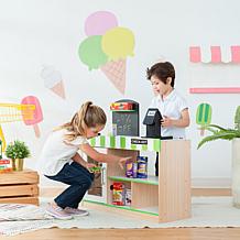 Teamson Kids Cashier Austin Play Market Stand, Green