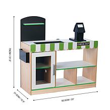 Teamson Kids Cashier Austin Play Market Stand, Green