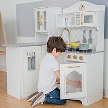 Teamson Kids Little Chef Upper East Retro Play Kitchen, White