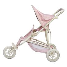 Teamson Kids Olivia's World Polka Dots Princess Twin Jogging Stroller