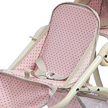 Teamson Kids Olivia's World Polka Dots Princess Twin Jogging Stroller