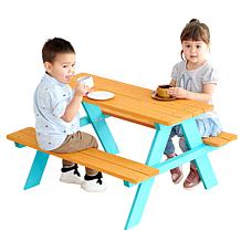 Teamson Kids Outdoor Wood Picnic Table and Chair Set