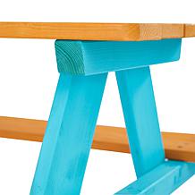 Teamson Kids Outdoor Wood Picnic Table and Chair Set