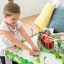 Teamson Kids Preschool Play Lab Country Table Train 85-Piece Set