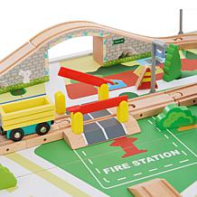 Teamson Kids Preschool Play Lab Country Table Train 85-Piece Set
