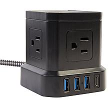 Tech Impressions Cube 9-Device Surge Protector with 10' Cord