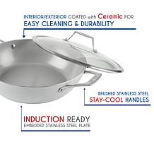 TECHEF - CeraTerra 5-Qt 12" Nonstick All-Purpose Chef Pan with Cover