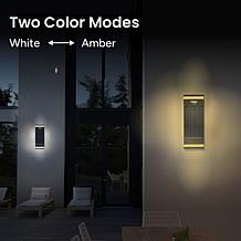 Techko Solar Wall Light Dual Direction Amber or White Light