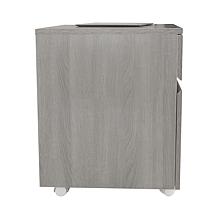 Techni Mobili 2 Drawer Rolling Filing Cabinet with Storage - Grey