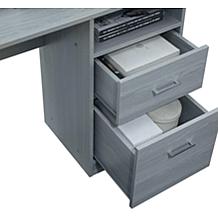 Techni Mobili Functional Storage L-Shaped Computer Desk - Gray