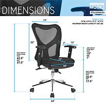 Techni Mobili High Back Mesh Office Chair with Chrome Base
