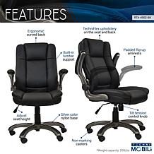 Techni Mobili Medium Back Executive Chair with Flip-Up Arms