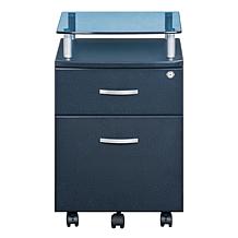 Techni Mobili Rolling File Cabinet with Glass Top