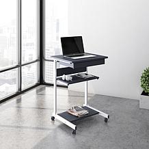 Techni Mobili Rolling Laptop Cart with Storage - Graphite