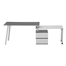 Techni Mobili Rotating Multi-Positional Modern Desk - Grey