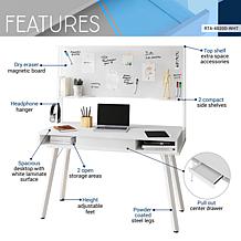 Techni Mobili Study Computer Desk w/Storage & Magnetic Dry Erase Board