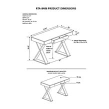 Techni Mobili Trendy Writing Desk with Drawer - Espresso