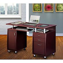 Techni Mobili Workstation Computer Desk with Storage - Chocolate