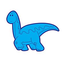 The Stamps of Life 5"x7" Long Neck Dino Shaped Card Fold-it Die Set