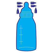 The Stamps of Life Baby Bottle Slimline Shaped Card Fold-it Die Set