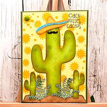 The Stamps of Life Cactus Mini Shaped Card Slimline Fold-it
