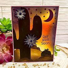 The Stamps of Life Cactus Mini Shaped Card Slimline Fold-it