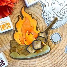 The Stamps of Life Campfire Shaped Card Fold-it Die Set