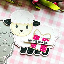 The Stamps of Life Chick and Sheep A2 Card Fold-it Die Set Bundle