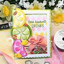 The Stamps of Life Drink Cup A2 Shaped Card Fold-it Die Set