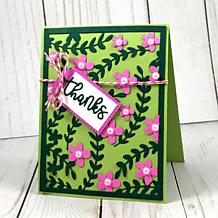The Stamps of Life Flower Vine and Grid A2 Card Base Die Set