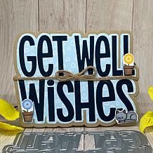 The Stamps of Life Get Well Wishes Shaped Card Fold-it Die Set