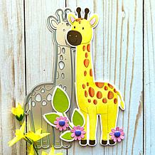 The Stamps of Life Giraffe Slimline Shaped Card Fold-it Die Set