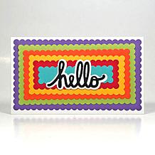 The Stamps of Life - Mini Slimline Scallop Rectangles Die Set