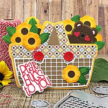 The Stamps of Life Picnic Basket Shaped Card Fold-it