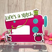 The Stamps of Life Sewing Machine Shaped Card Fold-it Die Set