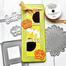 The Stamps of Life Sunflower Shaped Card Fold-it Die Set