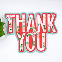 The Stamps of Life Thank You Shaped Card Fold-it