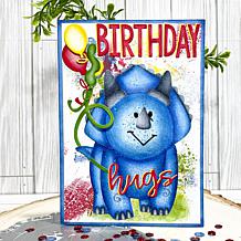 The Stamps of Life Triceratops Shaped Card Fold-it Die Set