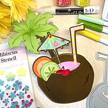 The Stamps of Life Tropical Drink Shaped Card Fold-it Die Set