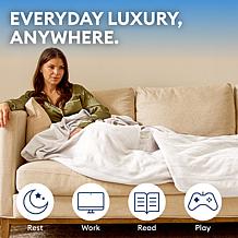 Therahaus by Therapedic Heated Throw 50x60 Inches Ivory