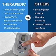Therahaus by Therapedic King Heated Mattress Pad with Dual Controllers