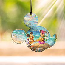 Thomas Kinkade Disney Acrylic Hanging Print-Mickey & Minnie in Hawaii