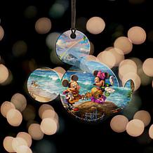 Thomas Kinkade Disney Acrylic Hanging Print-Mickey & Minnie in Hawaii