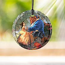 Thomas Kinkade Disney Glass Hanging Print - Beauty and The Beast