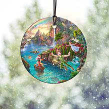 Thomas Kinkade Disney Glass Ornament - Peter Pan (Neverland)