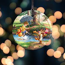 Thomas Kinkade Disney Hanging Glass Ornament - Winnie the Pooh