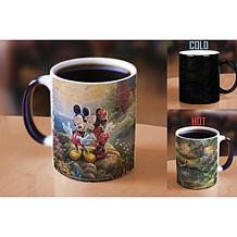 Thomas Kinkade Mickey & Minnie Sweetheart Cove Heat-Sensitive Mug