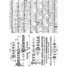 Tim Holtz Cling Stamps 7" x 8.5" - Music and Advert